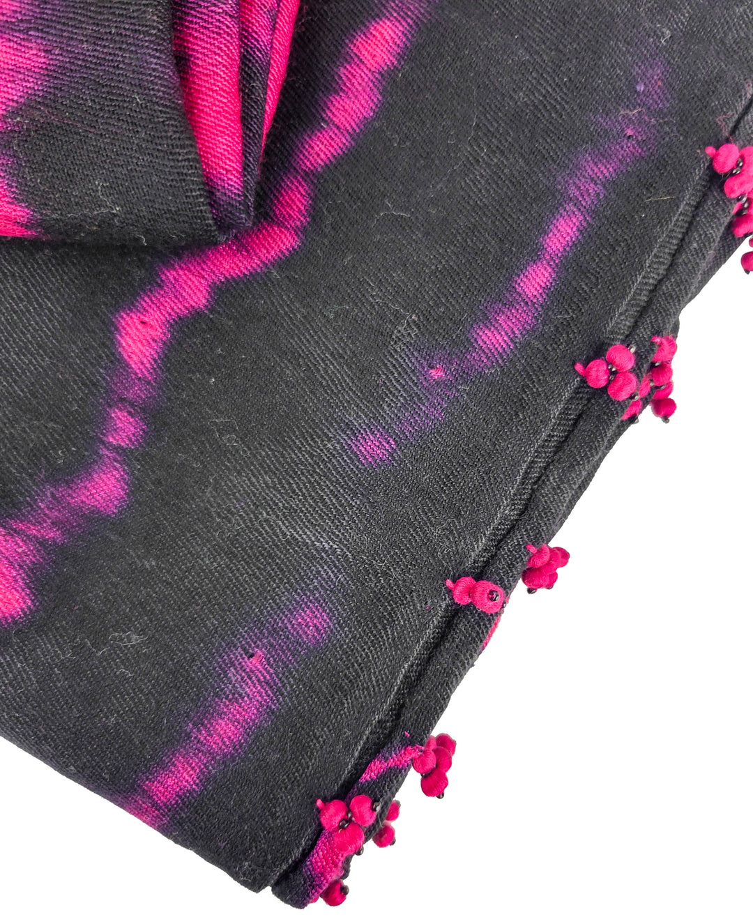 Bajra Scarf in Black and Magenta - Discounts on Bajra at UAL