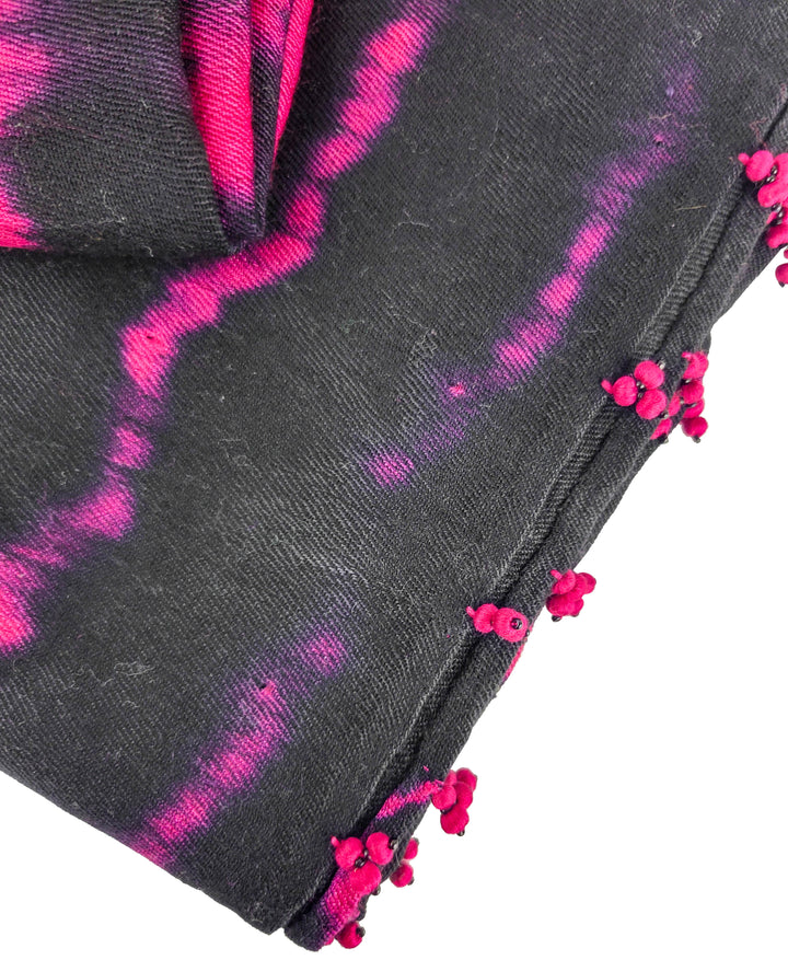Bajra Scarf in Black and Magenta - Discounts on Bajra at UAL