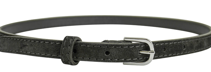 Toteme Skinny Trouser Belt in Suede Espresso