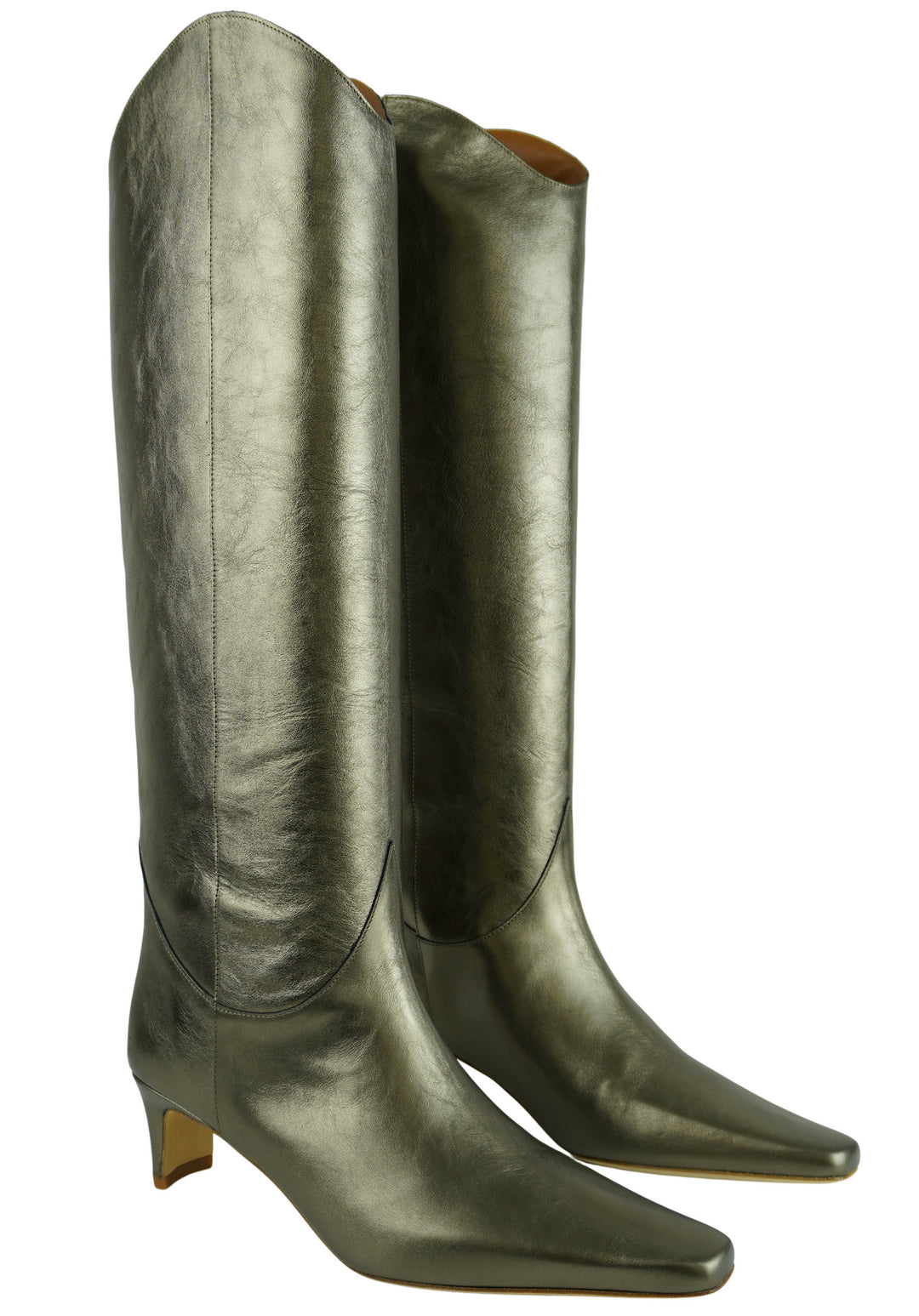 Staud Western Wally Boots in Aged Bronze