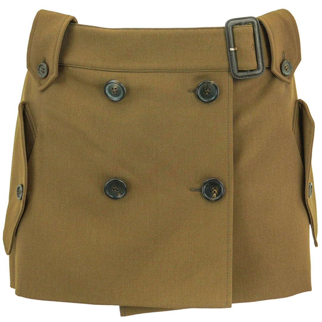 Miu Miu Cargo Mini Skirt in Khaki