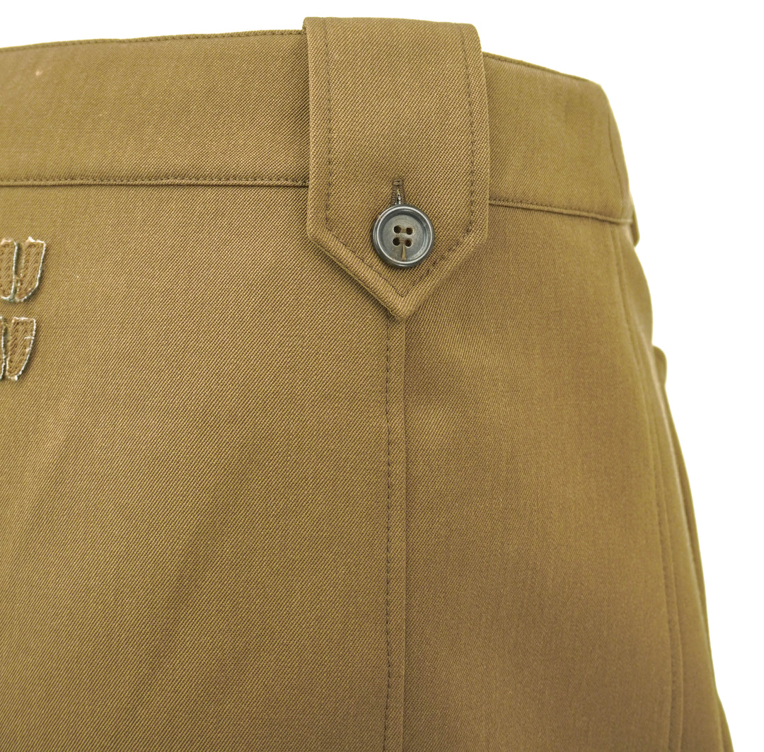Miu Miu Cargo Mini Skirt in Khaki