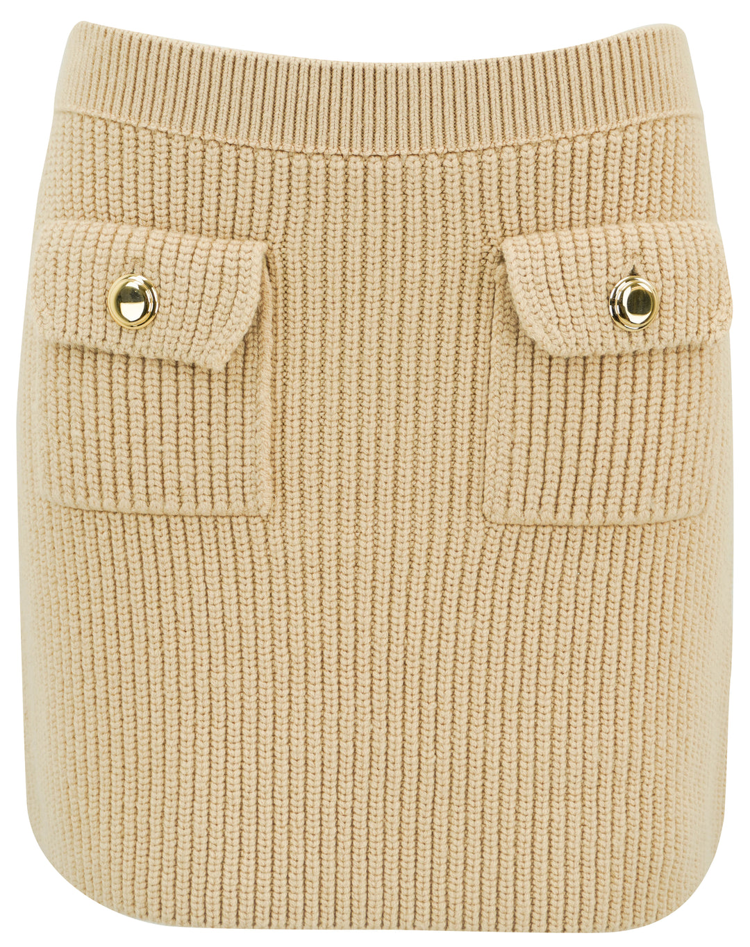 Miu Miu Wool Mini Skirt in Beige