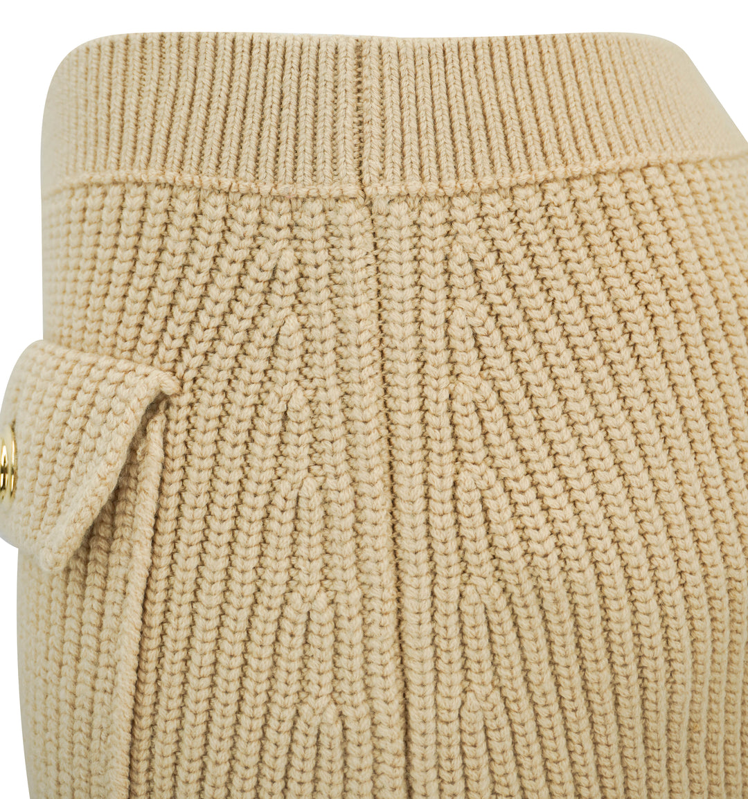 Miu Miu Wool Mini Skirt in Beige