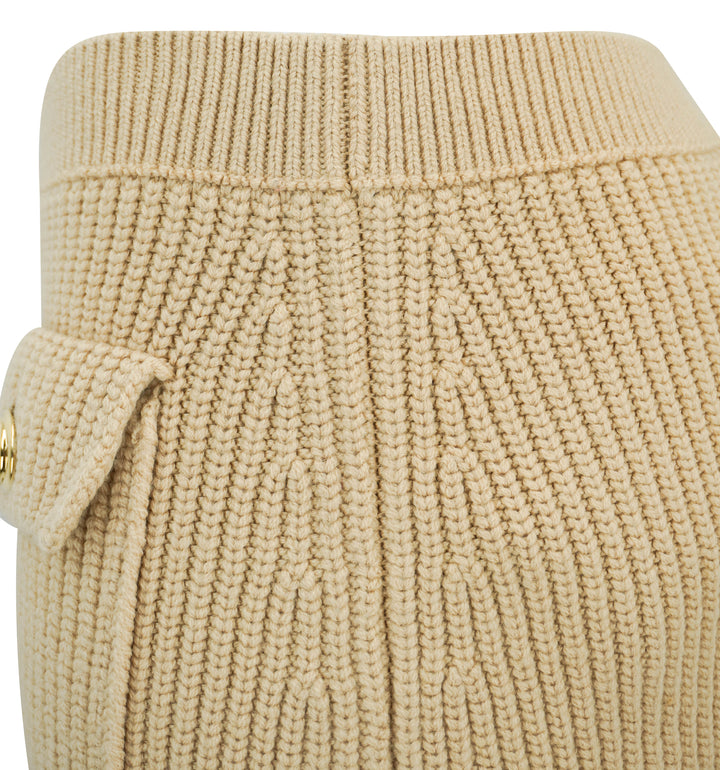 Miu Miu Wool Mini Skirt in Beige