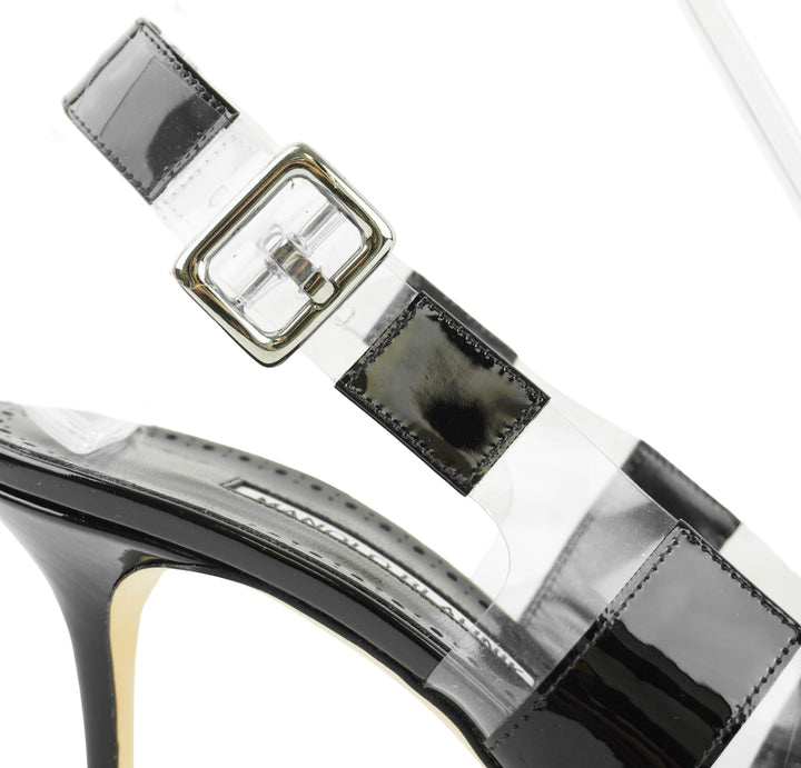 Manolo Blahnik Uxra Slingback Pumps in Black - Discounts on Manolo Blahnik at UAL