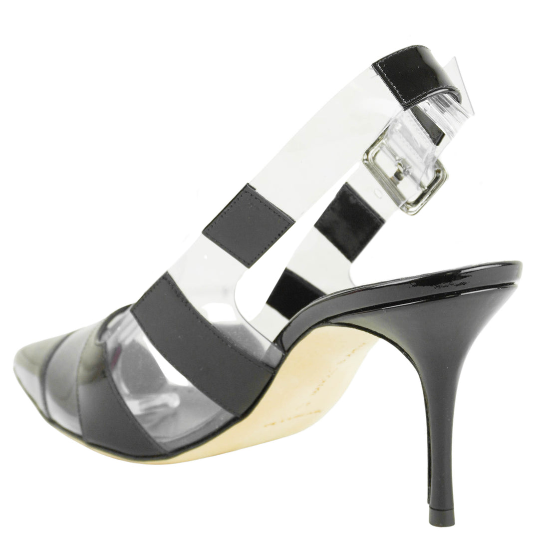 Manolo Blahnik Uxra Slingback Pumps in Black - Discounts on Manolo Blahnik at UAL