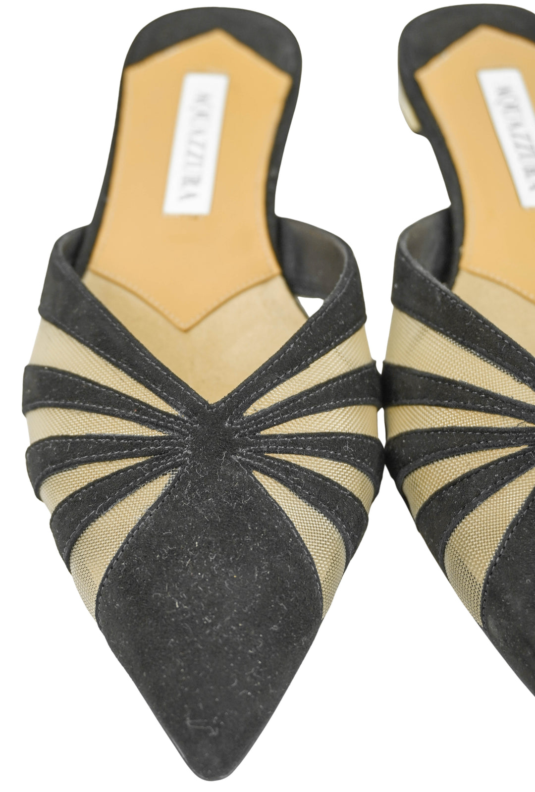 Aquazarra The Spy Mule Flats in Black - Discounts on Aquazzura at UAL