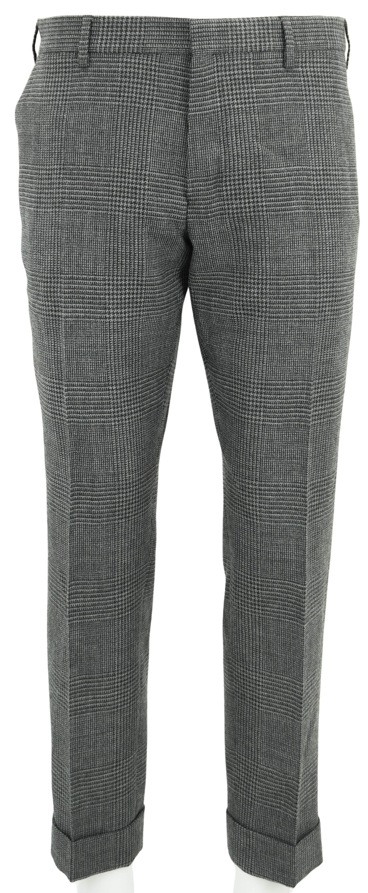 Dries Van Noten Philip Trousers in Grey Houndstooth