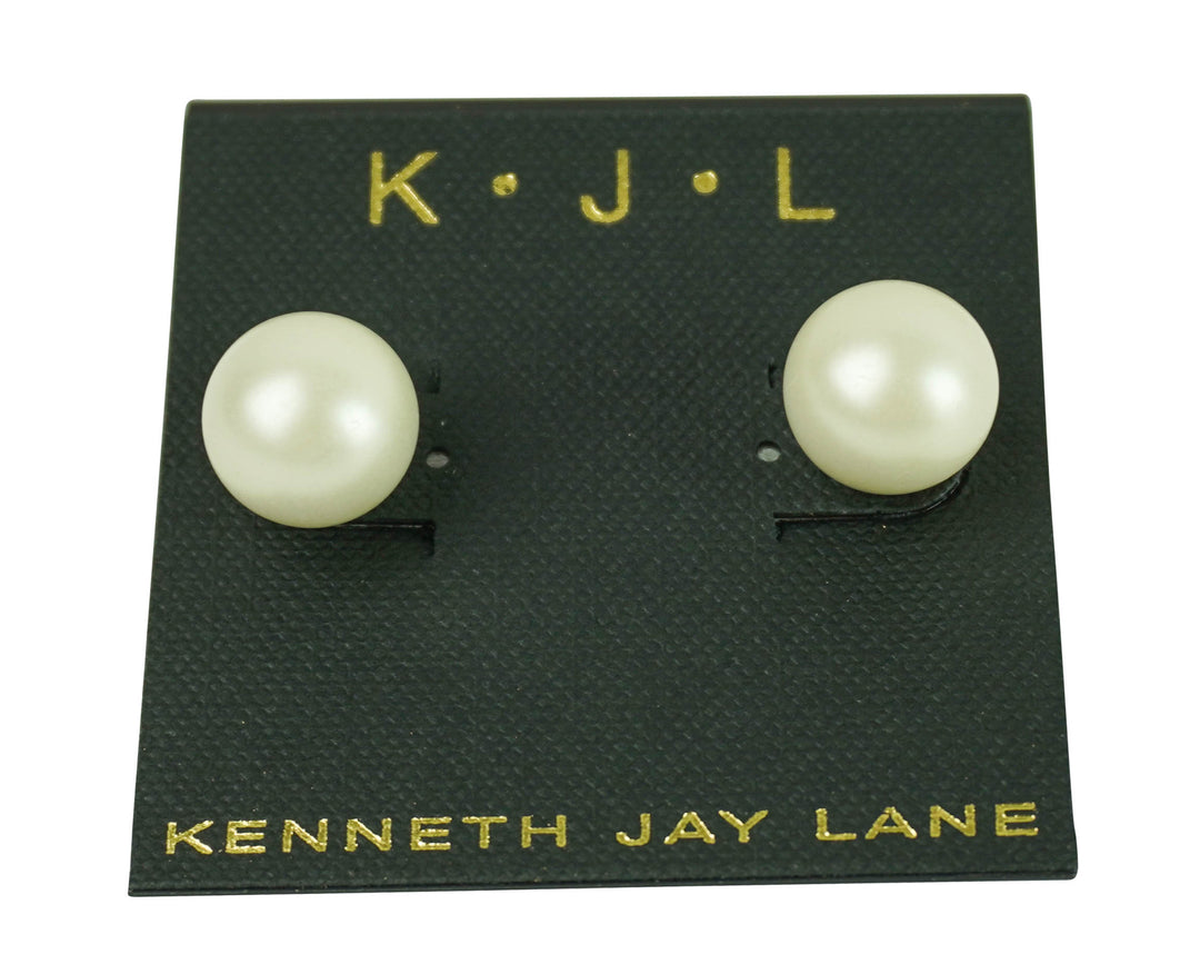 Kenneth Jay Lane Stud Earrings in Pearl
