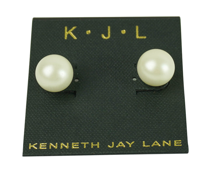 Kenneth Jay Lane Stud Earrings in Pearl