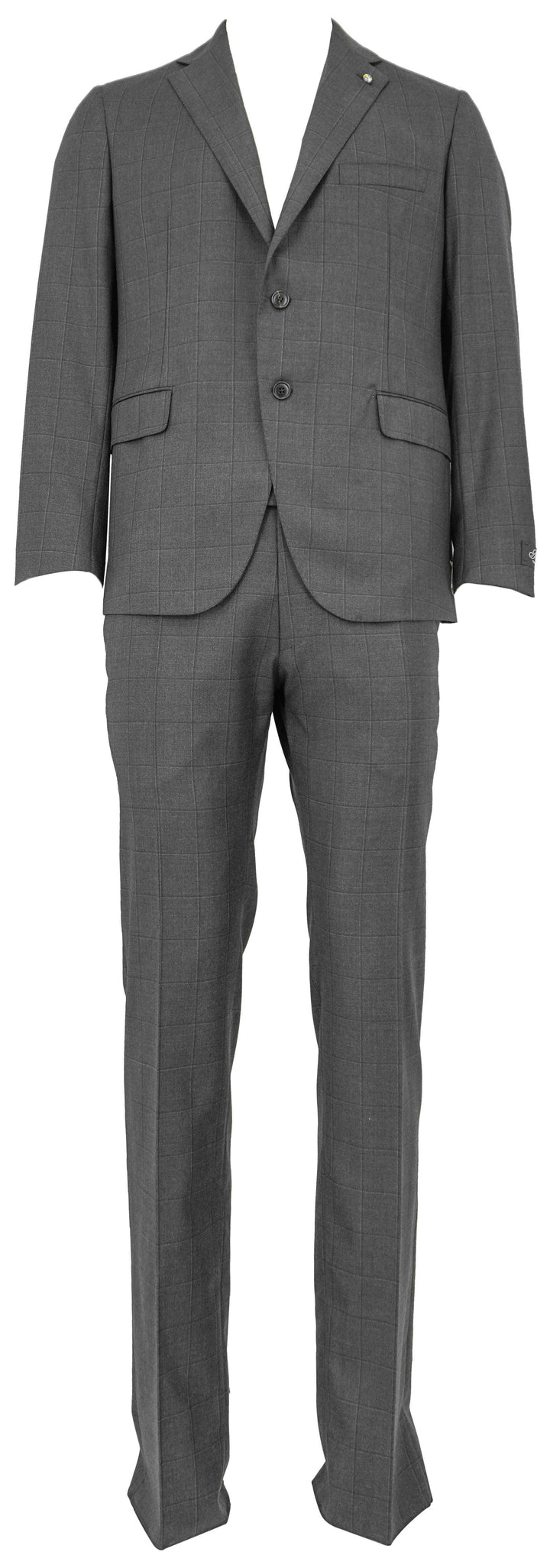 Belvest Wool Suit in Dark Grey - Discounts on Belvest at UAL