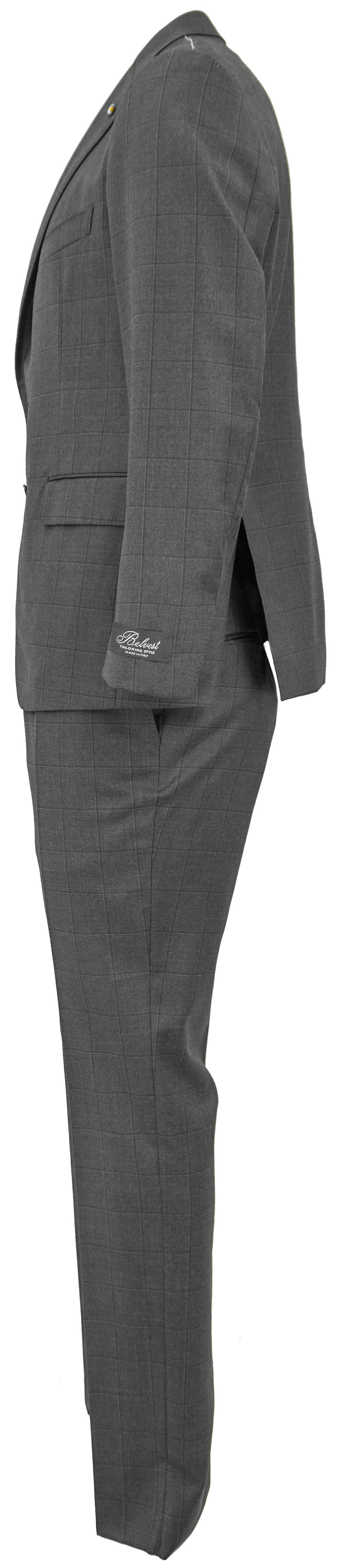Belvest Wool Suit in Dark Grey - Discounts on Belvest at UAL