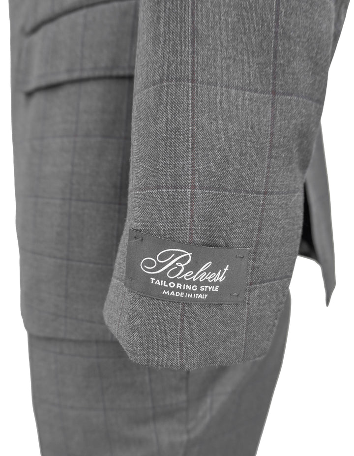 Belvest Wool Suit in Dark Grey - Discounts on Belvest at UAL