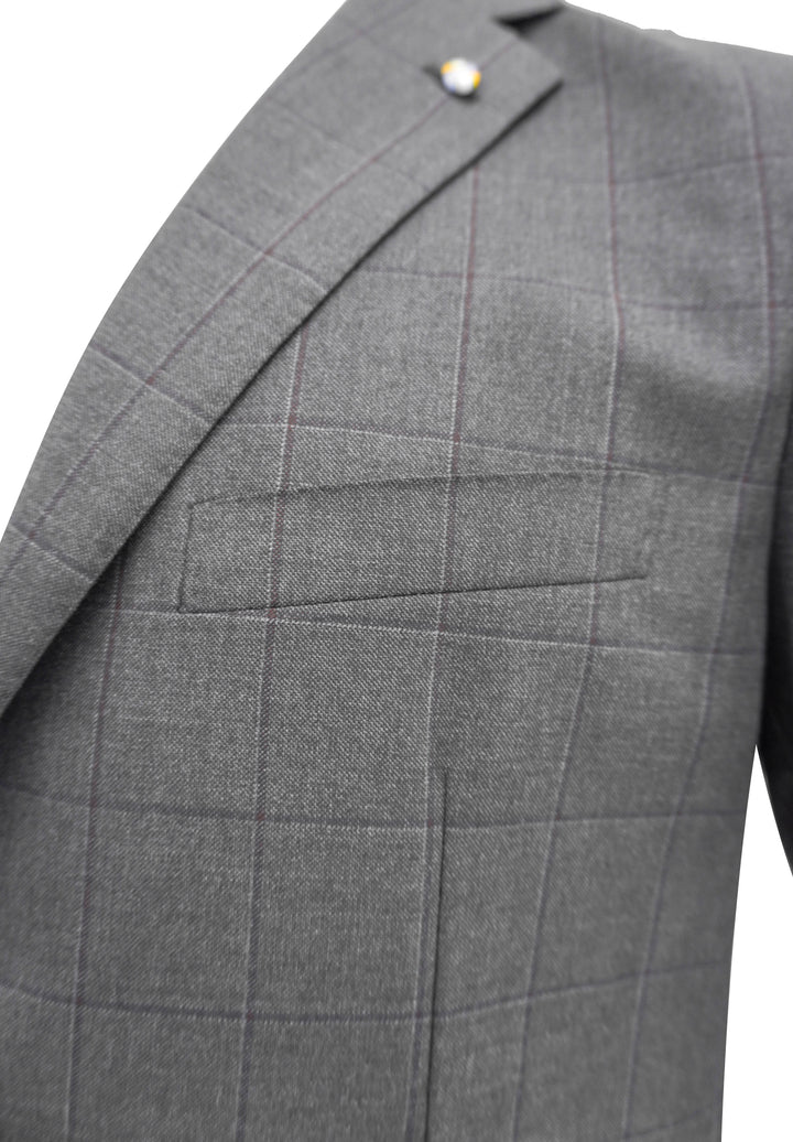 Belvest Wool Suit in Dark Grey - Discounts on Belvest at UAL