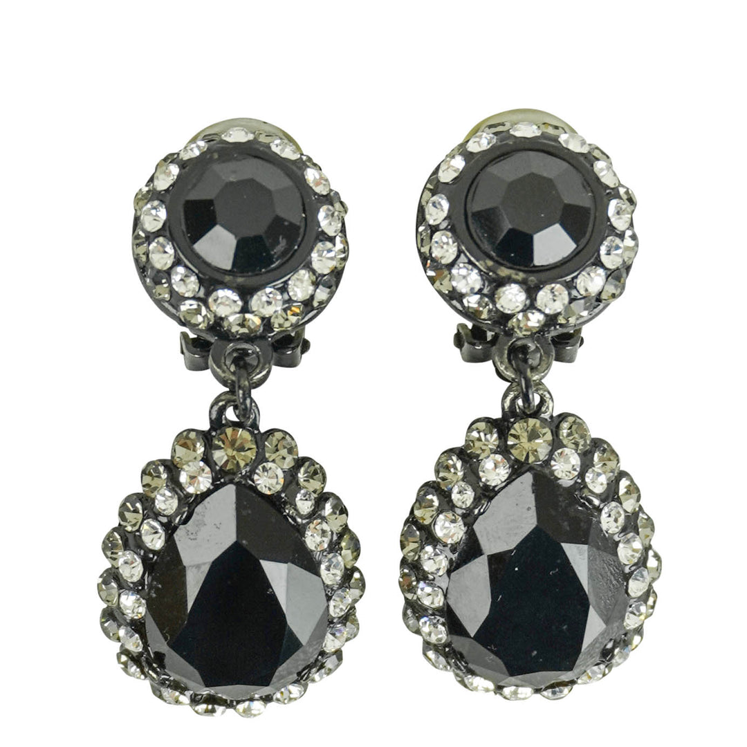 Jose Barrera Tear Drop Earrings in Black