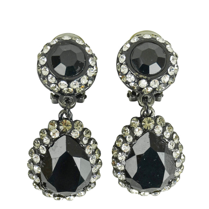 Jose Barrera Tear Drop Earrings in Black
