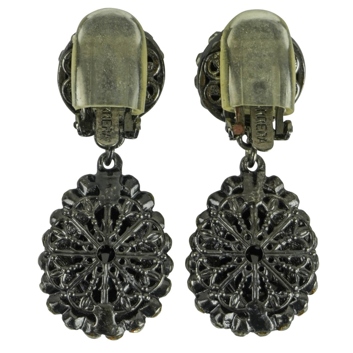 Jose Barrera Tear Drop Earrings in Black