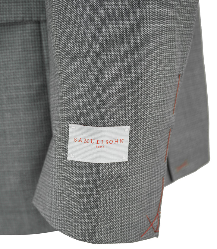 Samuelsohn Wool Suit Jacket in Grey - Discounts on Samuelsohn at UAL