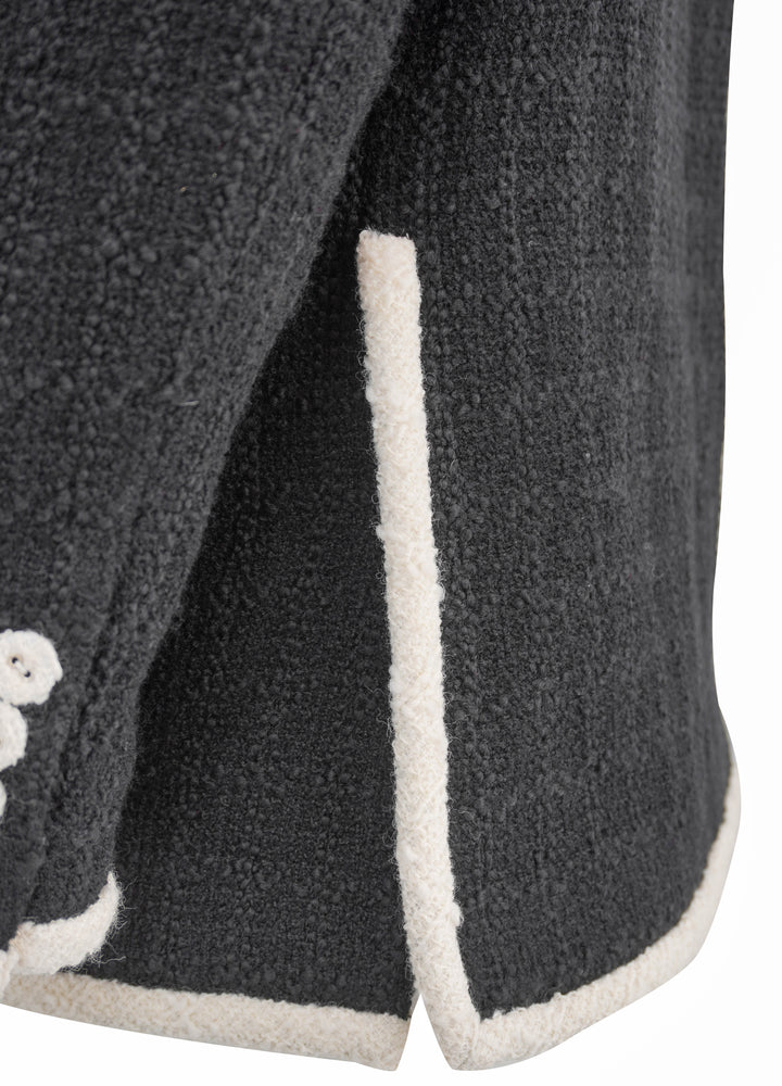 Thom Browne. Safari Jacket with White Tweed Tipping in Black