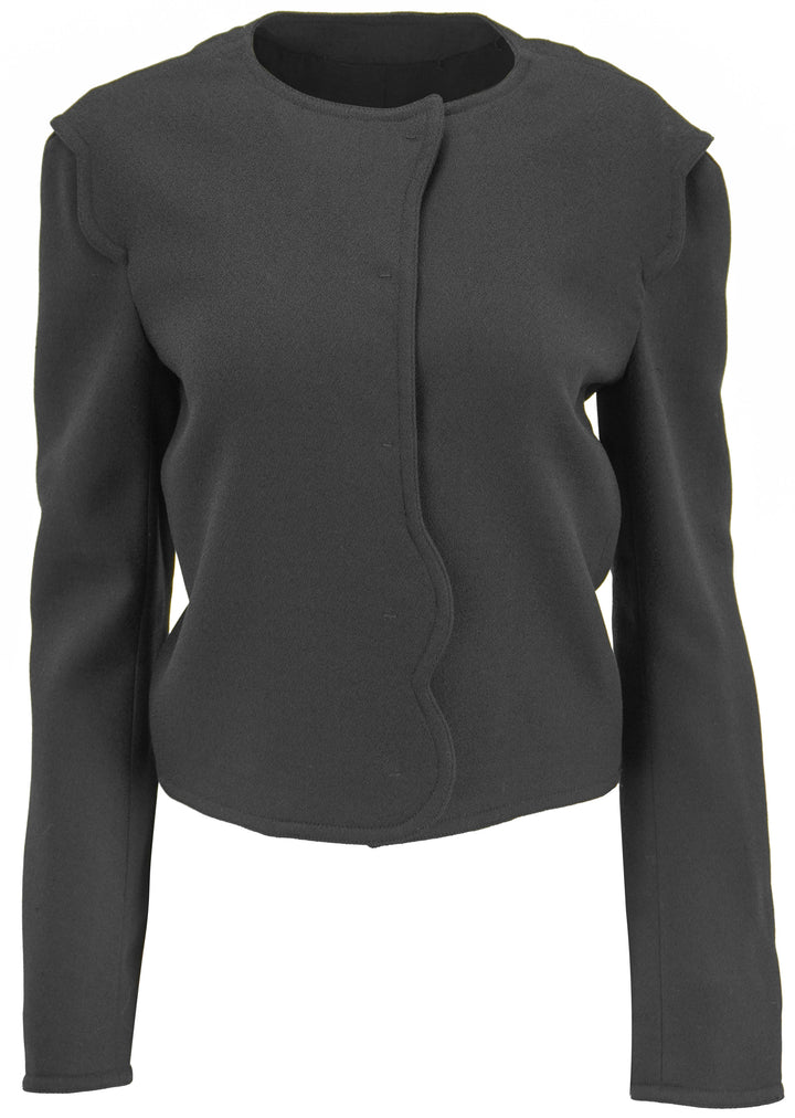 Giambattista Valli Scalloped Jacket in Black