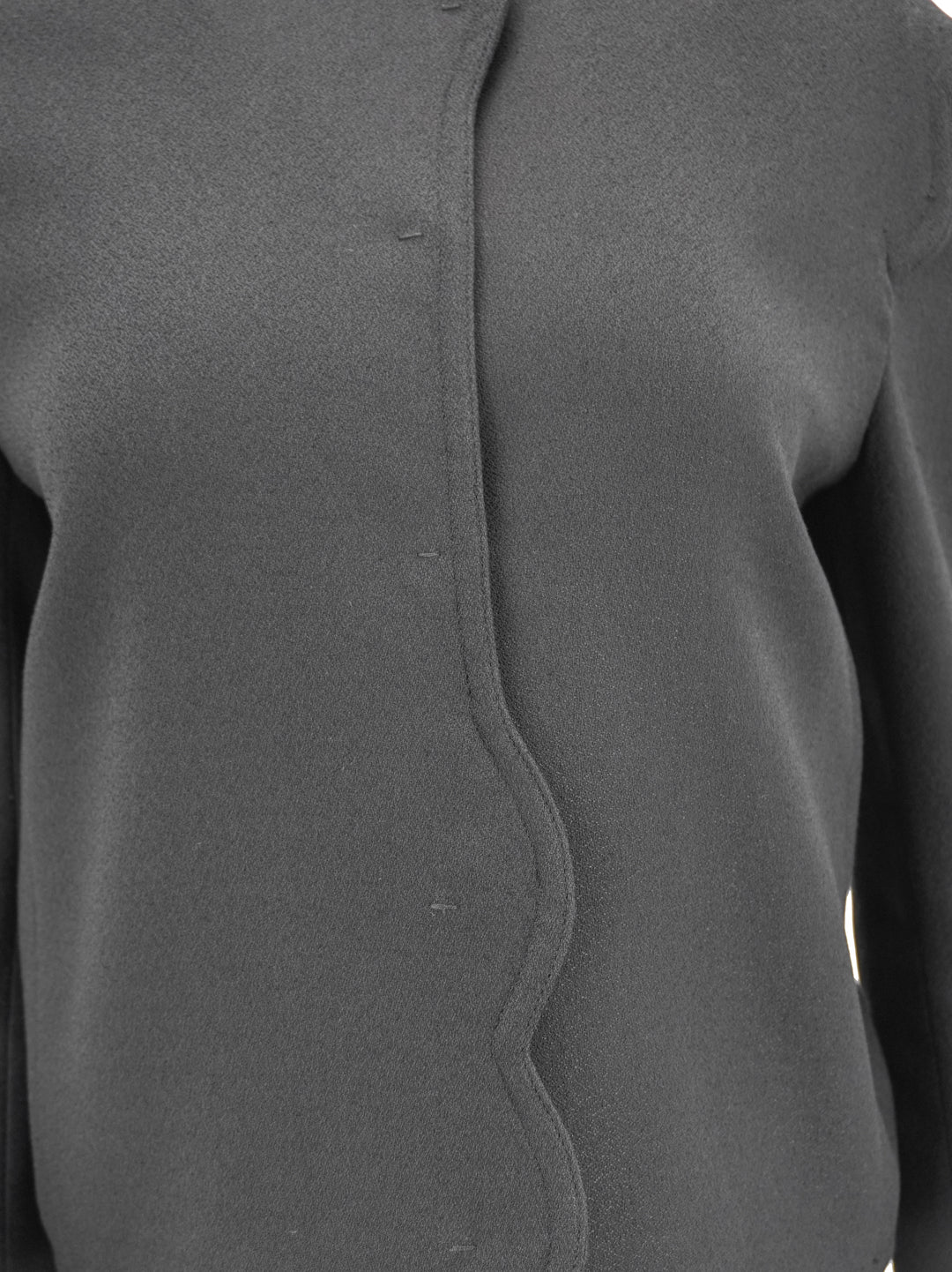 Giambattista Valli Scalloped Jacket in Black