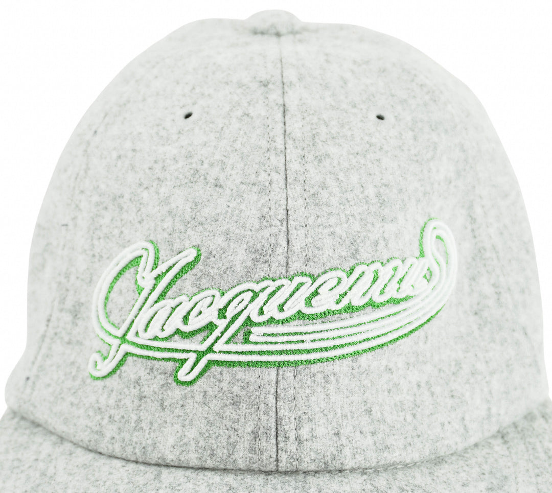 Jacquemus La Casquette Wool Baseball Hat in Light Grey - Discounts on Jacquemus at UAL