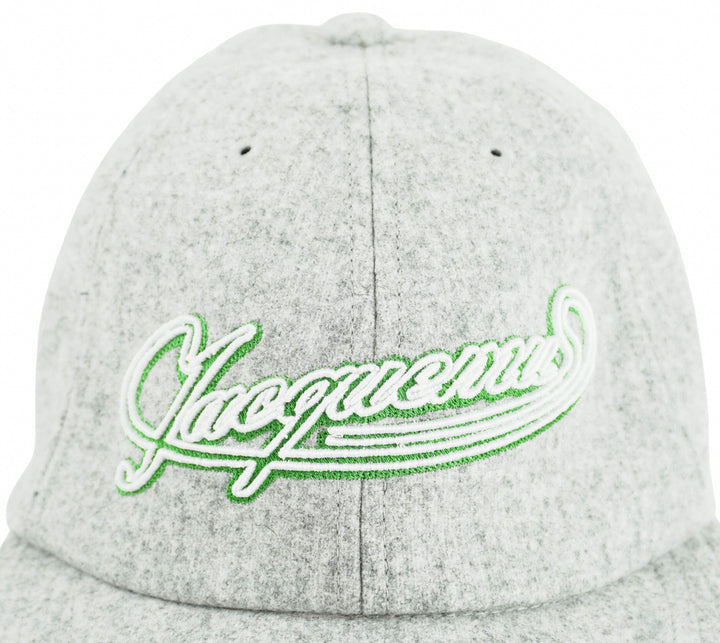 Jacquemus La Casquette Wool Baseball Hat in Light Grey - Discounts on Jacquemus at UAL