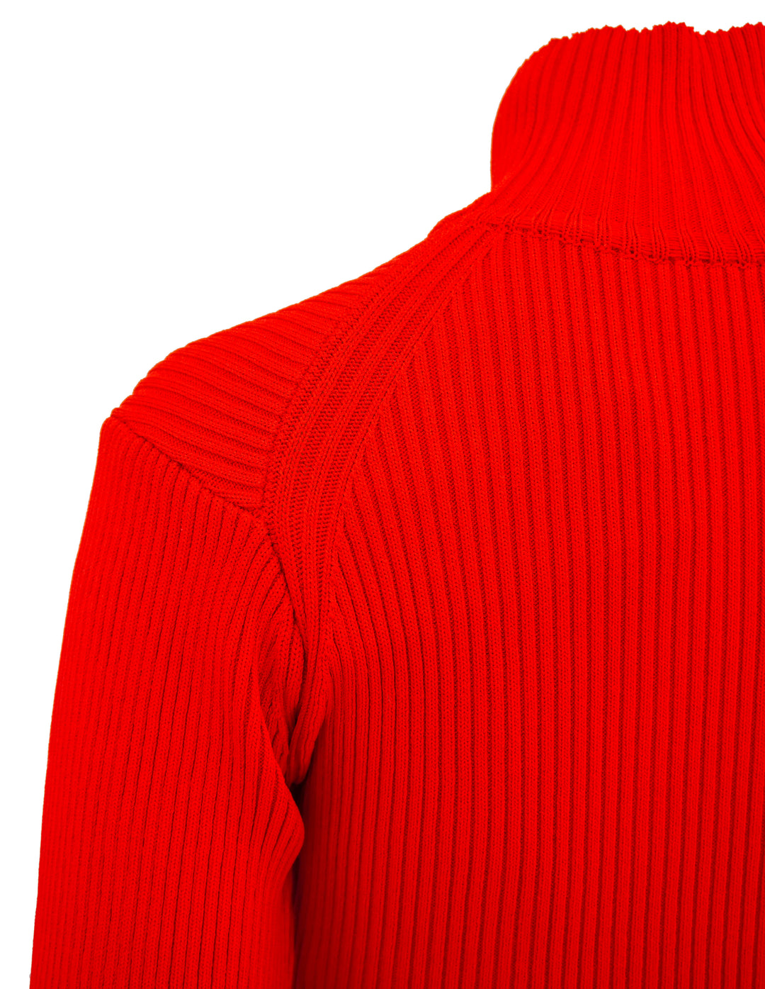 Magda Butrym Ribbed Knit Turtleneck Bodysuit in Red