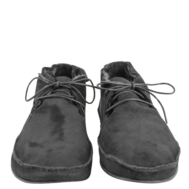 The Row Tyler Lace Up Booties in Black