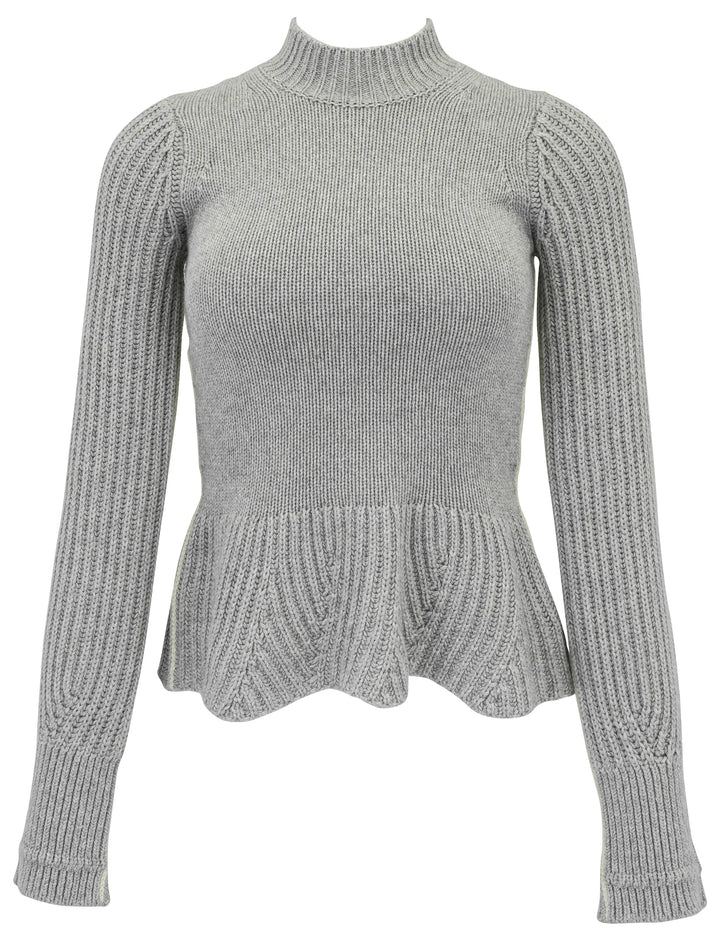 Maria McManus Peplum Sweater in Grey