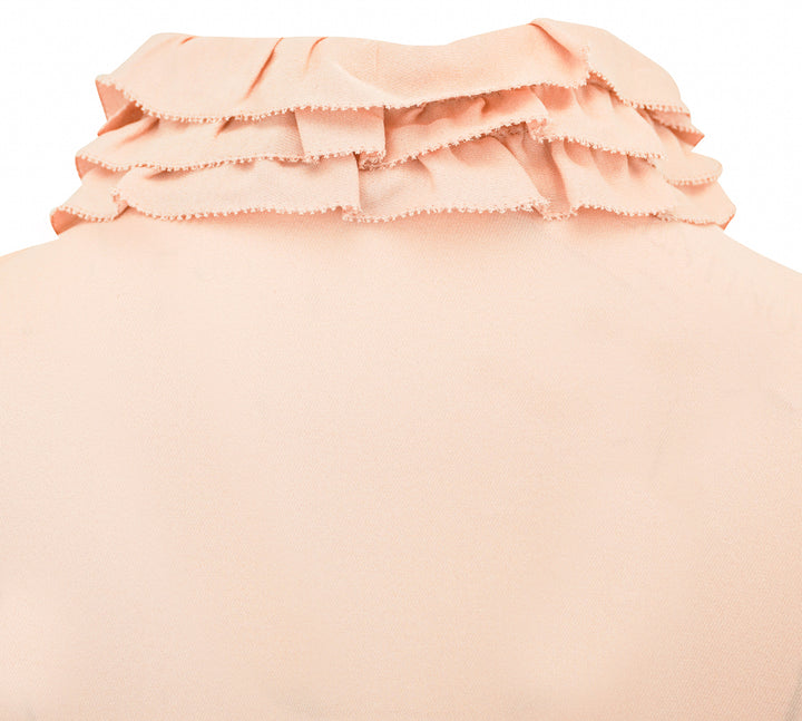 Valentino Georgette Rose Blouse in Rose Mist