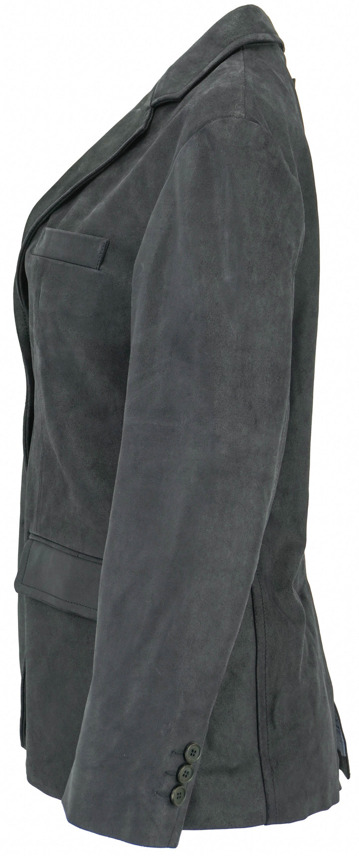 MARNI Suede Coat in Navy