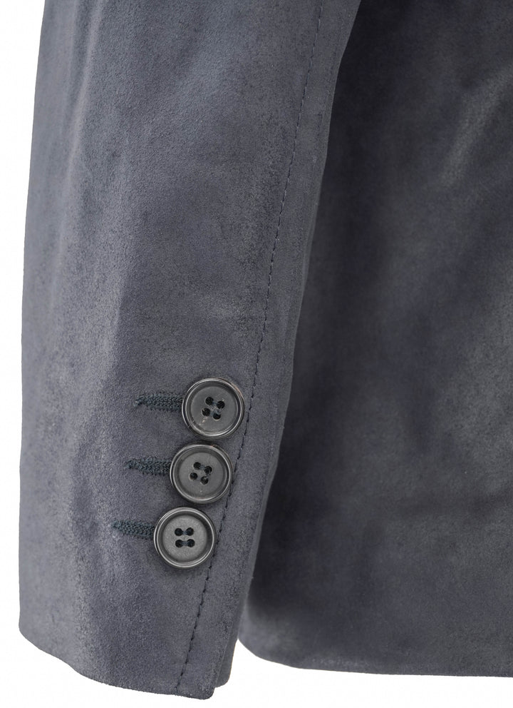 MARNI Suede Coat in Navy