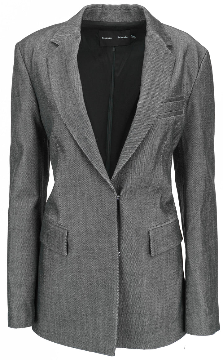 Proenza Schouler Single Breasted Blazer in Grey