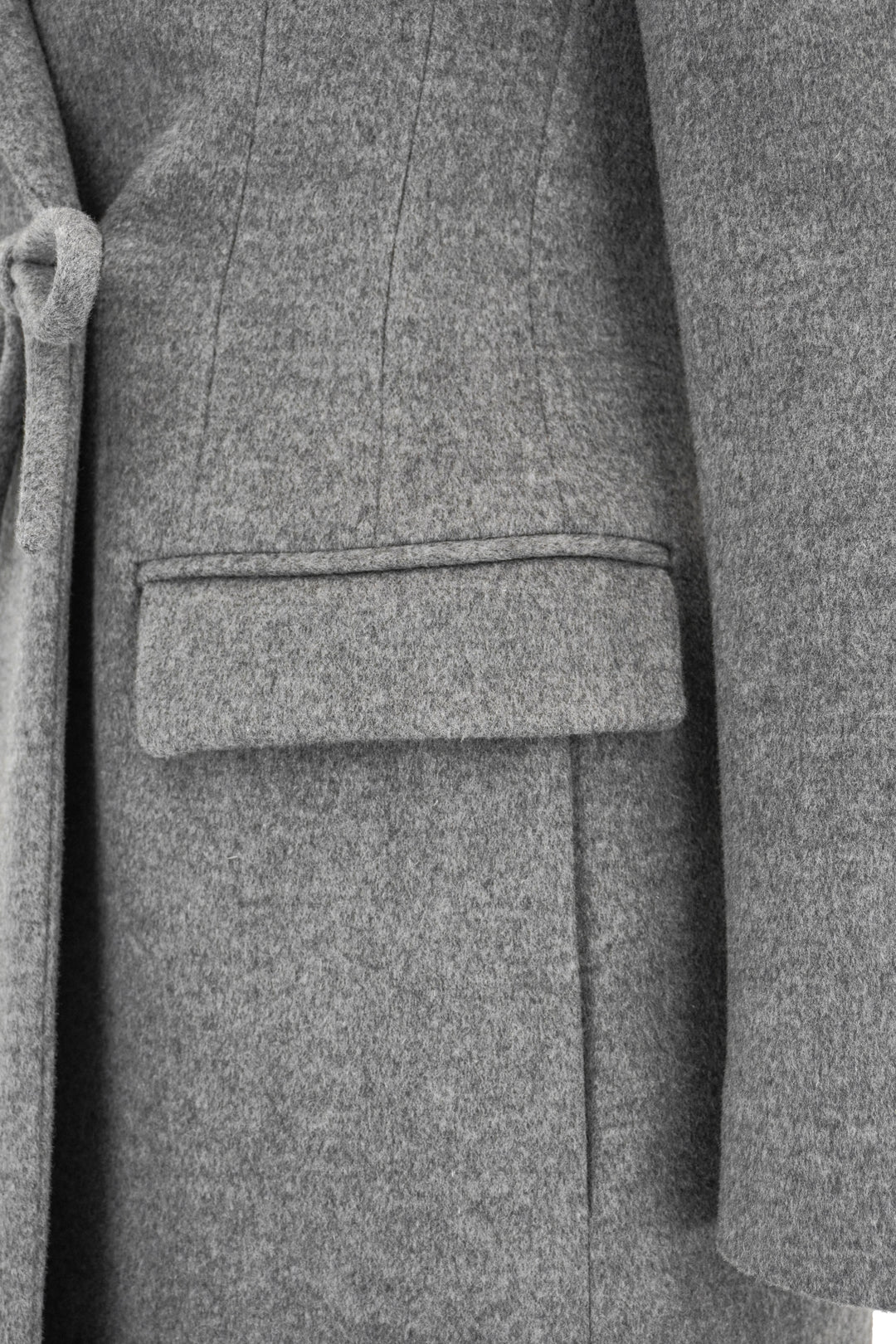 Valentino Bow Detail Coat in Grey