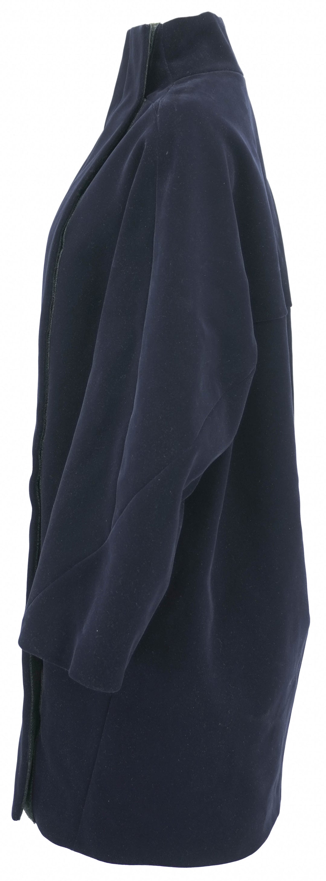 ALAÏA Round Coat in Marine Fonce