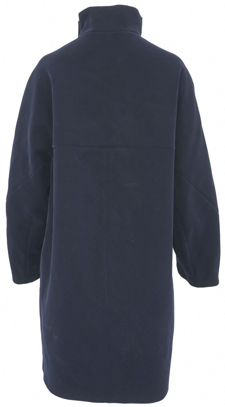 ALAÏA Round Coat in Marine Fonce