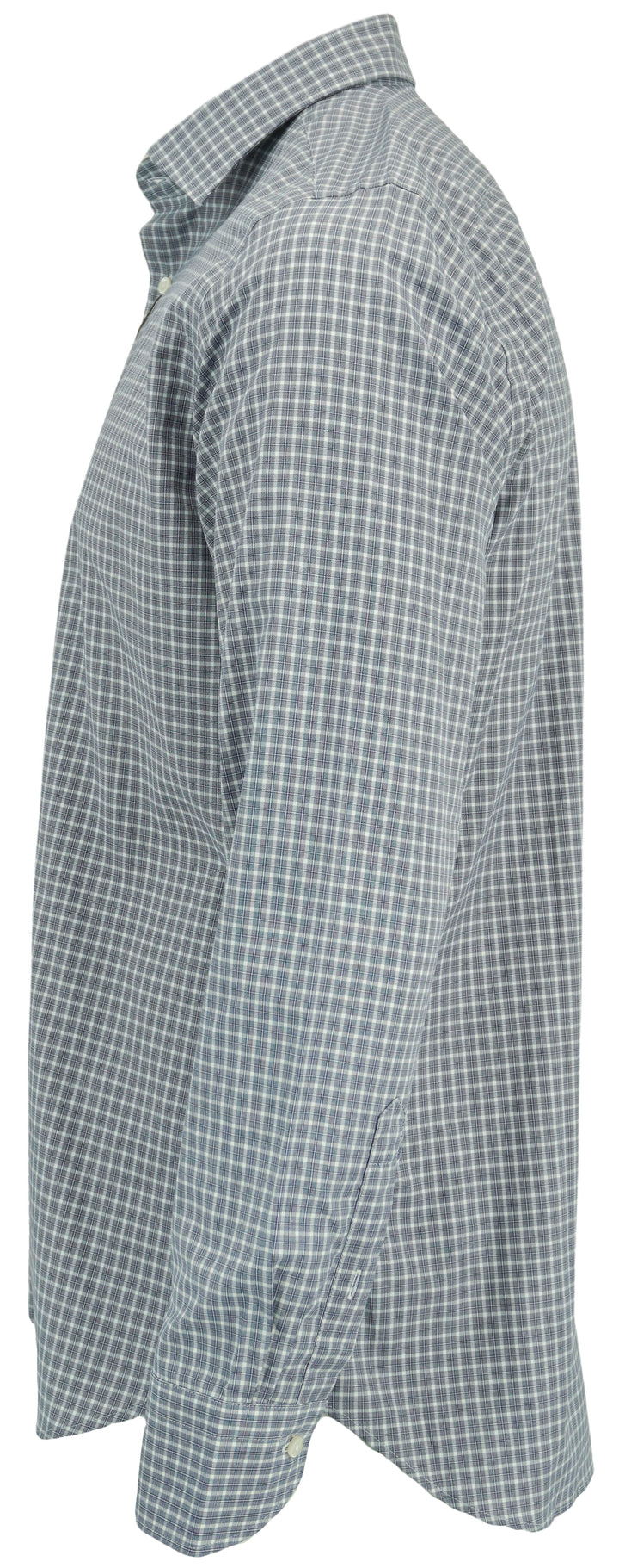 Canali Plaid Print Button Down in Navy and White - Discounts on Canali at UAL