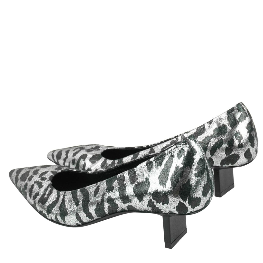 Pierre Hardy Leopard Heels in Black and Silver - Discounts on Pierre Hardy at UAL