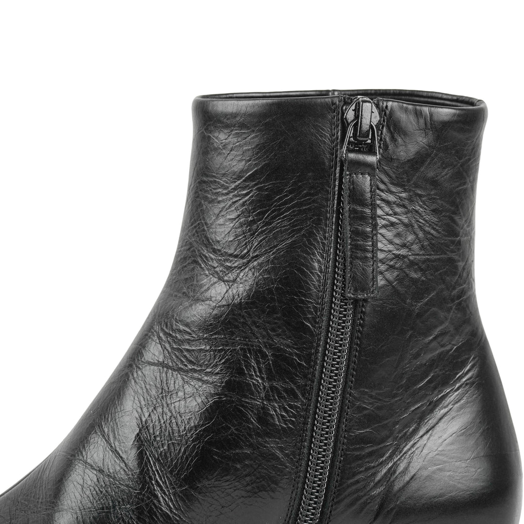 Pierre Hardy Crinkled Ankle Boots in Black - Discounts on Pierre Hardy at UAL