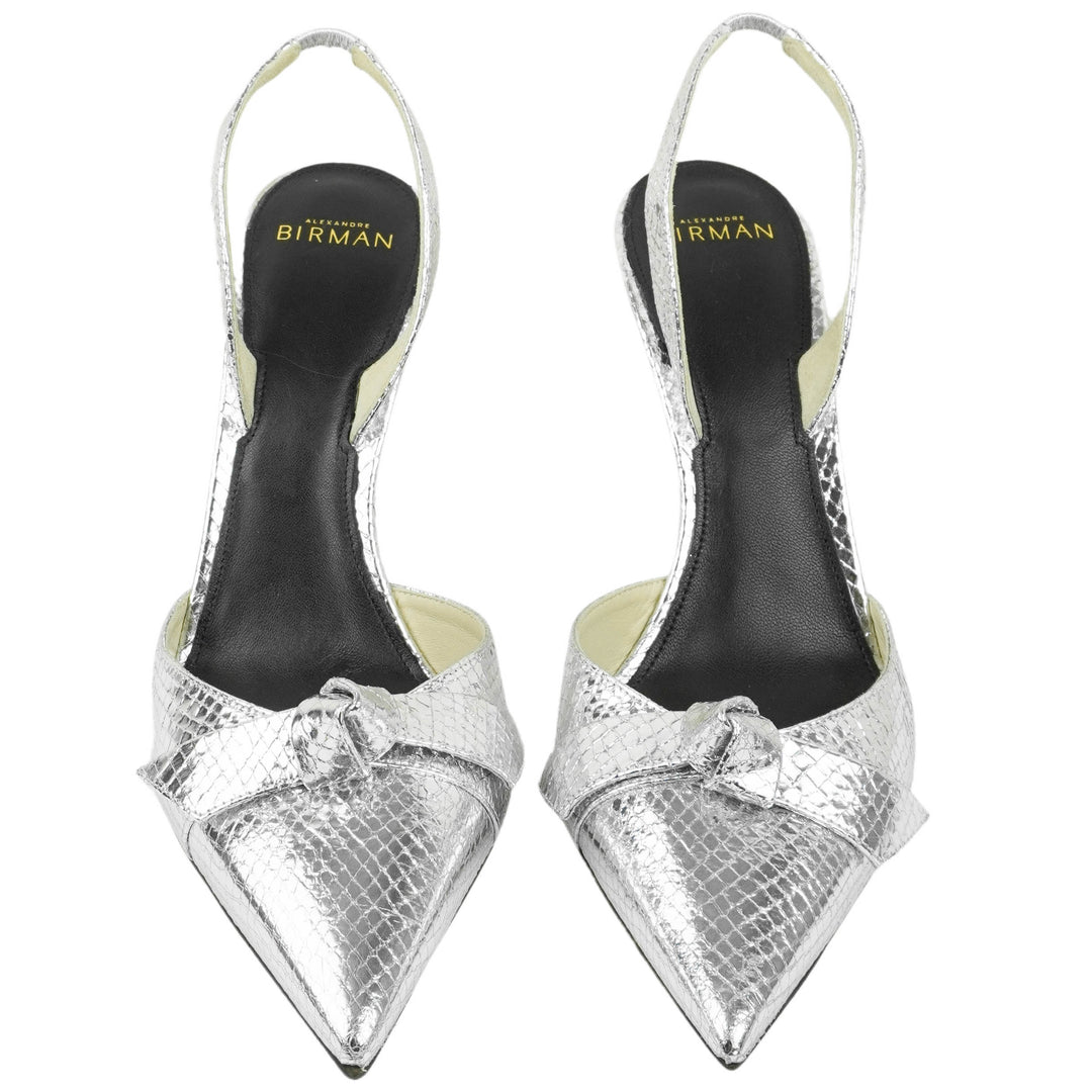 Alexandre Birman Clarita Bell Slingbacks in Silver - Discounts on Alexandre Birman at UAL