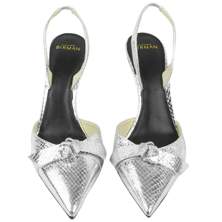 Alexandre Birman Clarita Bell Slingbacks in Silver - Discounts on Alexandre Birman at UAL
