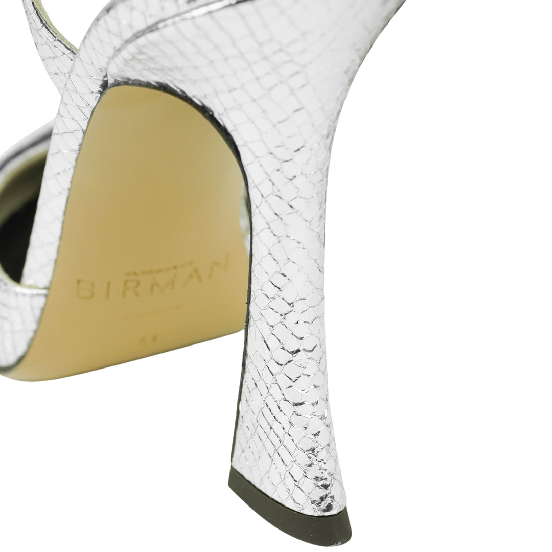 Alexandre Birman Clarita Bell Slingbacks in Silver - Discounts on Alexandre Birman at UAL