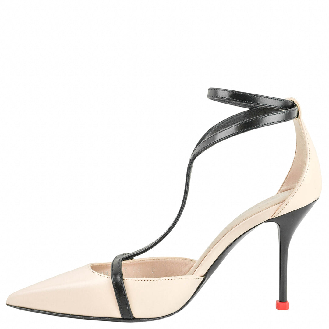 Alexander McQueen Heels in Blush and Black - Discounts on Alexander McQueen at UAL
