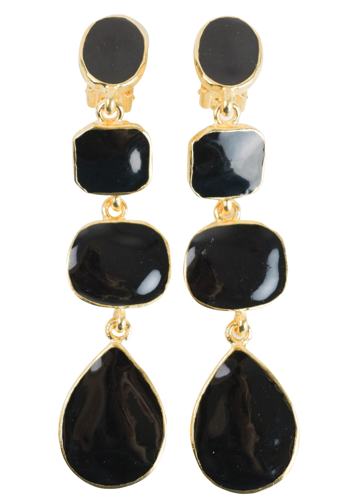 Kenneth Jay Lane Drop Down Earrings in Black/Gold - Discounts on Kenneth Jay Lane at UAL