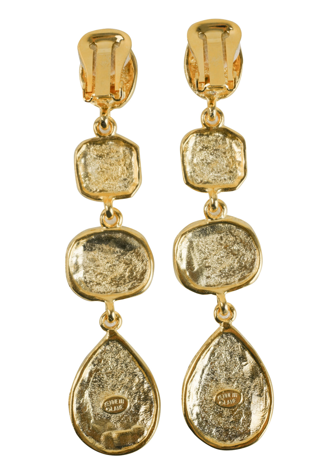 Kenneth Jay Lane Drop Down Earrings in Black/Gold - Discounts on Kenneth Jay Lane at UAL