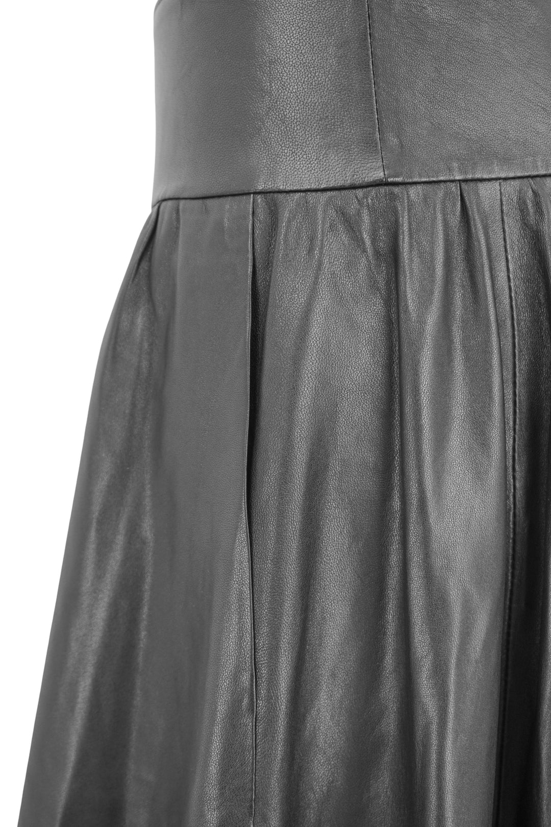 By Malene Birger Leather Midi Skirt in Black - Discounts on By Malene Birger at UAL