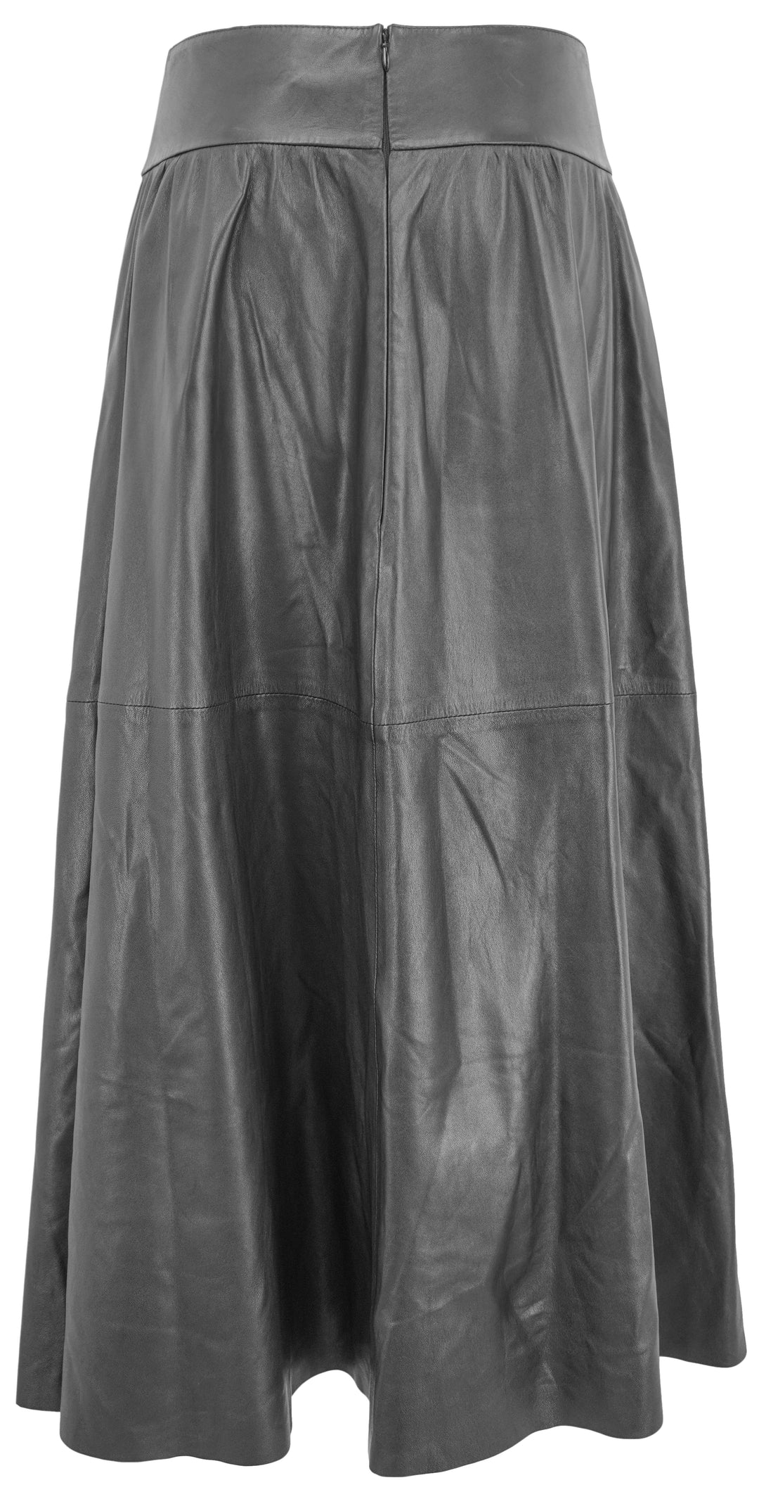 By Malene Birger Leather Midi Skirt in Black - Discounts on By Malene Birger at UAL