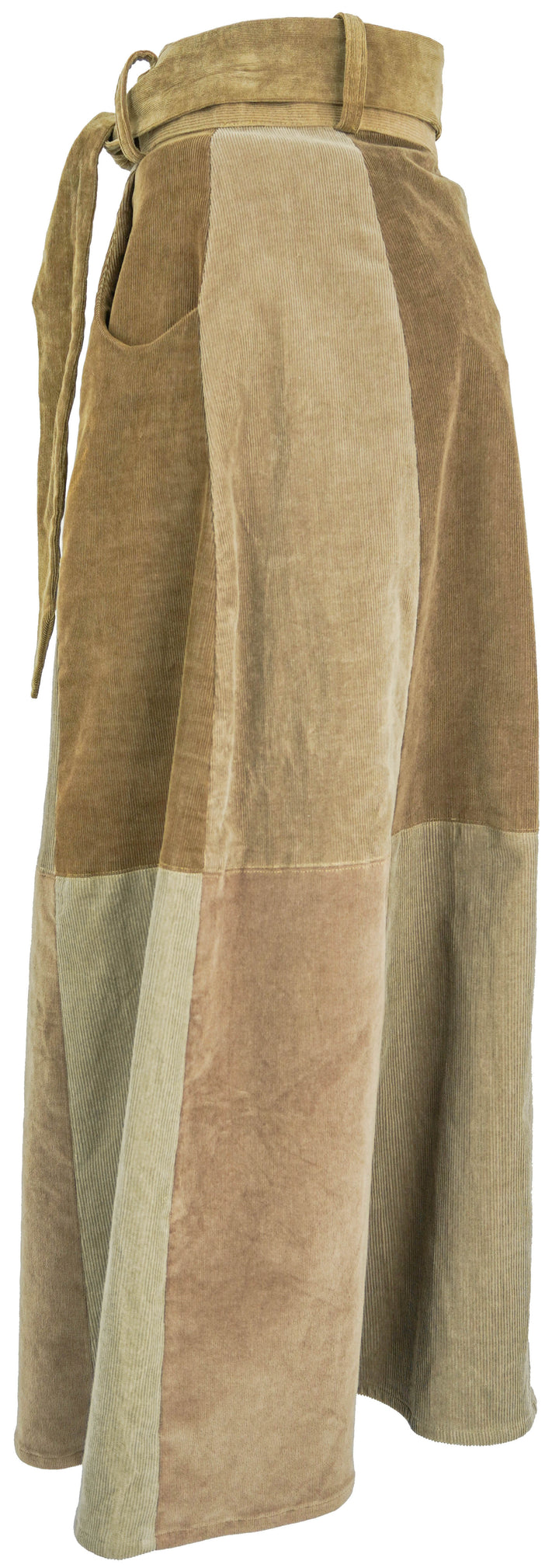 E.L.V. DENIM Frankie Skirt in Tan Patchwork